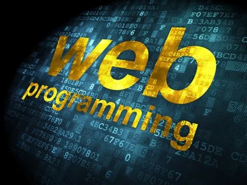 SEO web development concept: Web Programming on digital backgrou イラスト素材