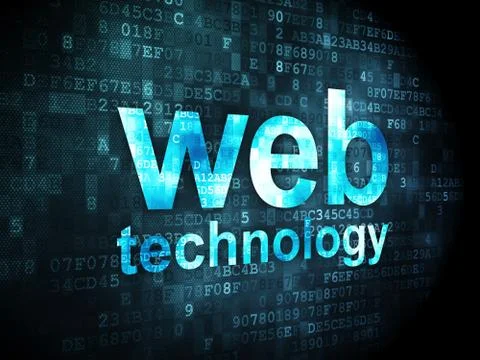 SEO web development concept: Web Technology on digital backgroun Ilustración de archivo