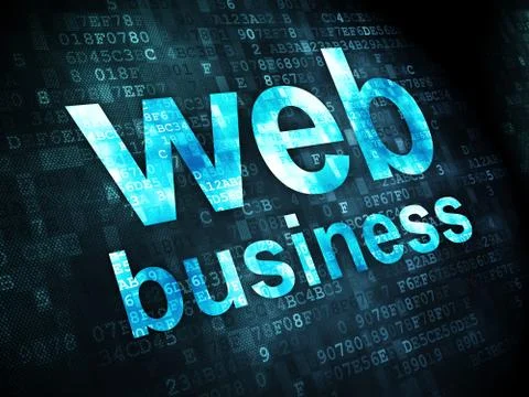 SEO web development concept: Web Business on digital background Ilustración de archivo