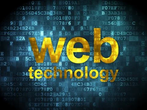 SEO web development concept: Web Technology on digital backgroun Stockillustratie
