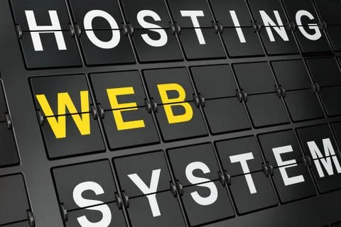 SEO web development concept: Web on airport board イラスト素材