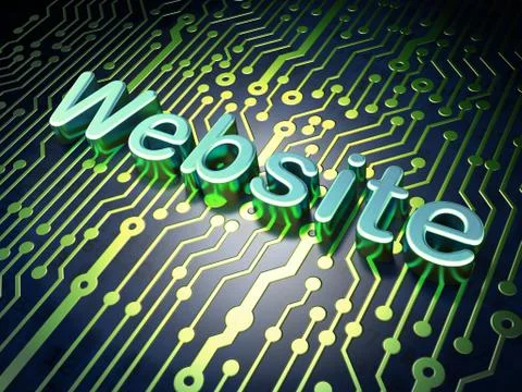SEO web development concept: Website on circuit board background イラスト素材
