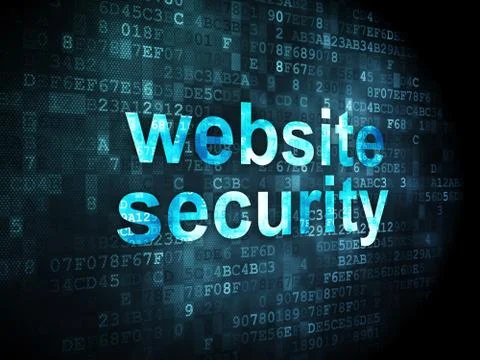 SEO web development concept: Website Security on digital backgro 스톡 일러스트