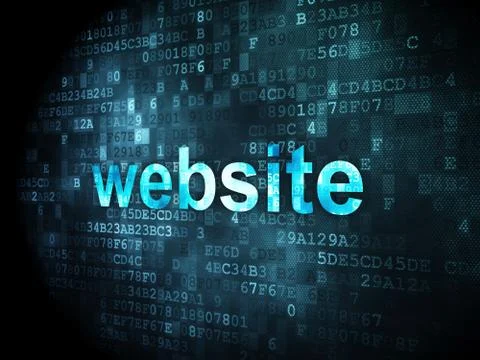 SEO web development concept: Website on digital background Ilustración de archivo