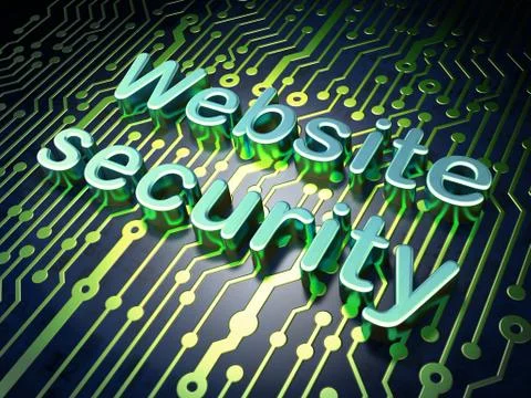SEO web development concept: Website Security on circuit board b イラスト素材