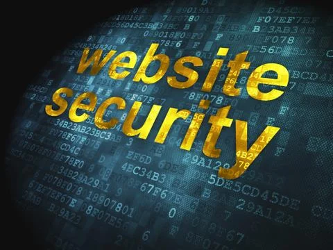 SEO web development concept: Website Security on digital backgro Ilustración de archivo