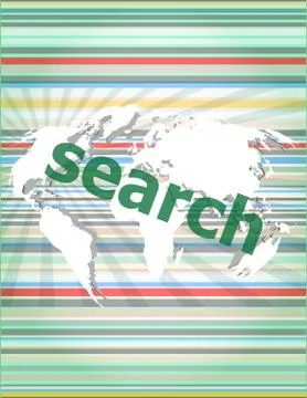 SEO web development concept: words Search on digital background 스톡 일러스트