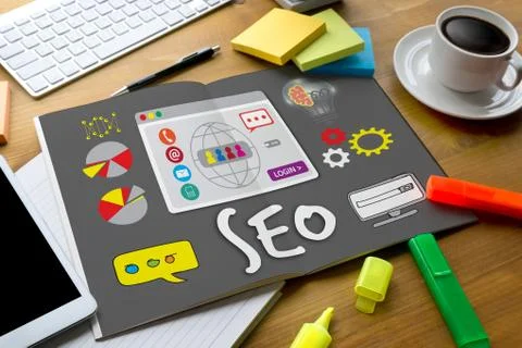 SEO Web Development Technology seo Search Engine Optimization Stock Photos