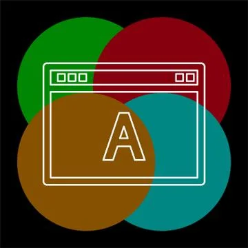 SEO web flat icon adwords advertising, browser Stock Illustration