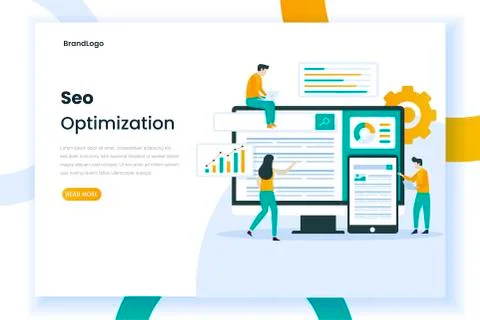 Seo web illustration concept Stock Illustration