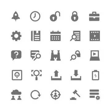 SEO Web Optimization Icons Pack Stock Illustration
