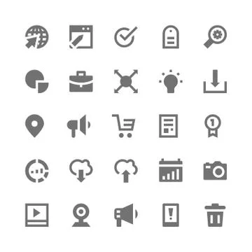 SEO Web Optimization Vector Icons Stock Illustration