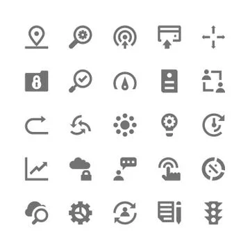 SEO Web Optimization Vector Icons Pack Stock Illustration