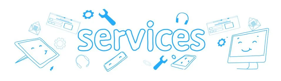 Seo web search services engine searching online browsing concept horizontal Stock Illustration