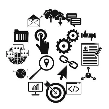 Seo web simple icon Stock Illustration