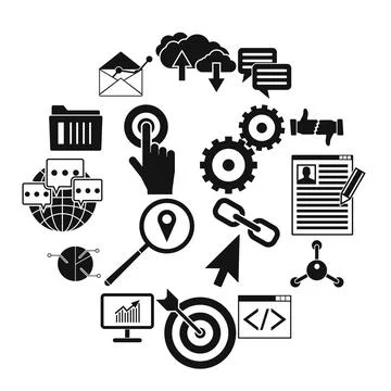 Seo web simple icon Stock Illustration