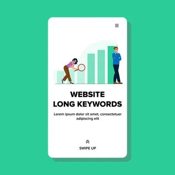 Seo website long keywords vector 스톡 일러스트