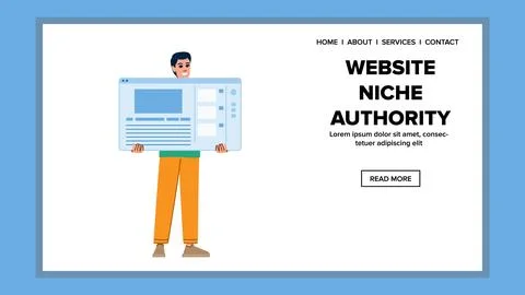 Seo website niche authority vector Illustrazione stock