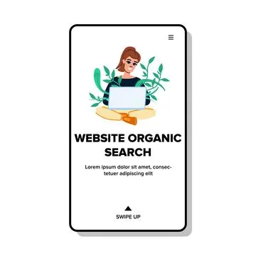 Seo website organic search vector Stock Illustration