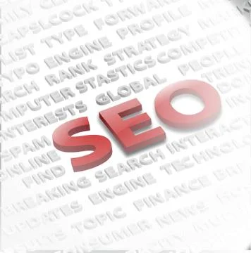 Seo word cloud Stockillustratie