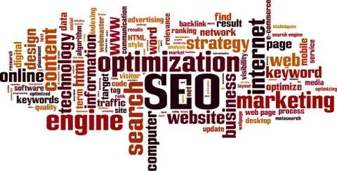SEO word cloud Stock Illustration