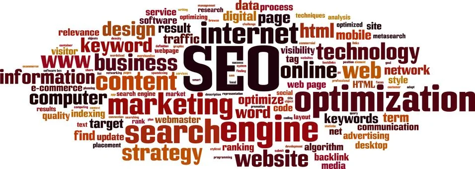 SEO word cloud Stock Illustration