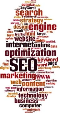 SEO word cloud Stock Illustration