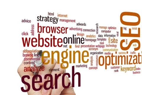 SEO word cloud Foto stock