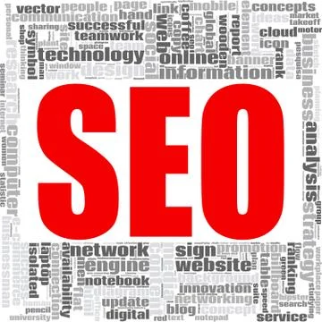 SEO word cloud Foto stock