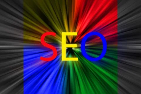 SEO word, Search Engine Optimization. Internet Marketing and Web Analytics Stock Photos
