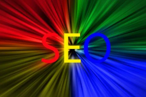 SEO word, Search Engine Optimization. Internet Marketing and Web Analytics Stock Photos