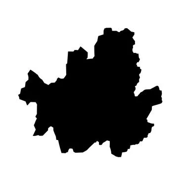 Seoul city map vector silhouette illustration isolated. Ilustração Stock