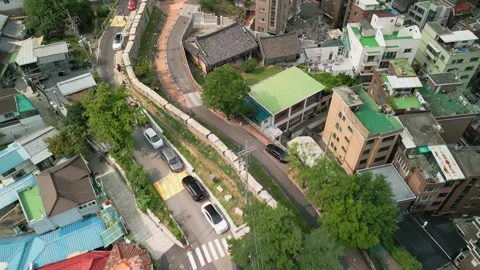 Seoul City Wall Stock Footage 263744355