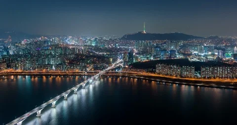 Seoul cityscape Stock Footage 111975442