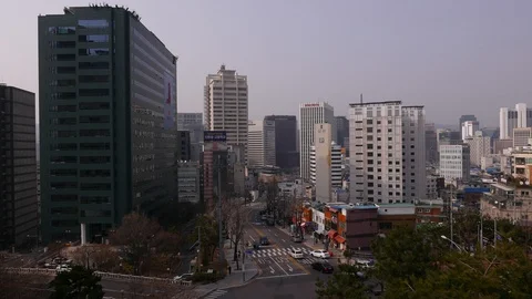 Seoul cityscape panorama Stock Footage 103738195