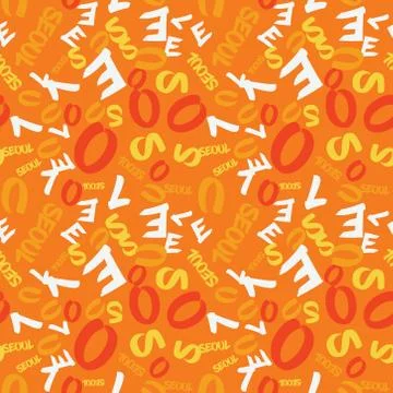 Seoul creative pattern Illustrazione stock