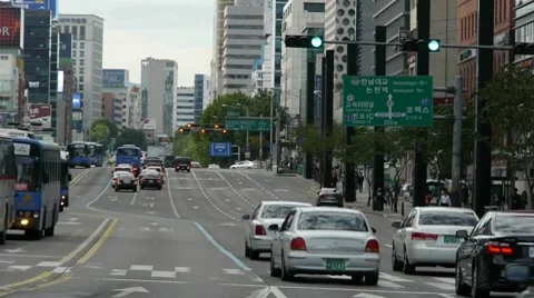 Seoul Downtown Video stock 8686051