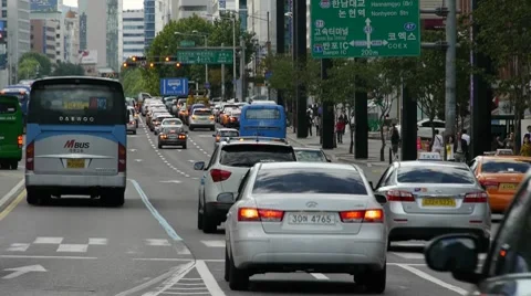 Seoul Downtown Video stock 8686063