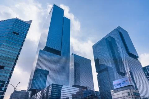 Seoul downtown Stock Photos