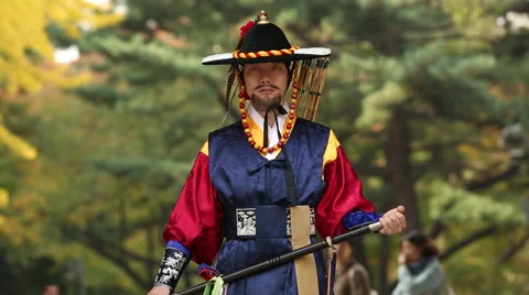 Seoul - Gate Guard Stock Footage 49953371