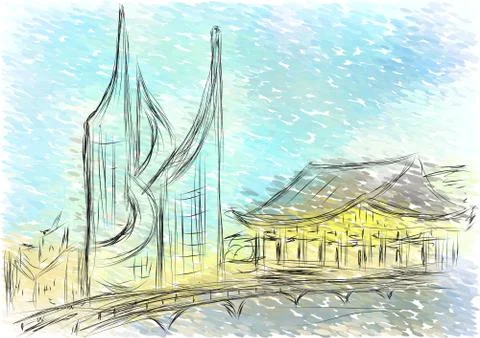 Seoul Stock Illustration