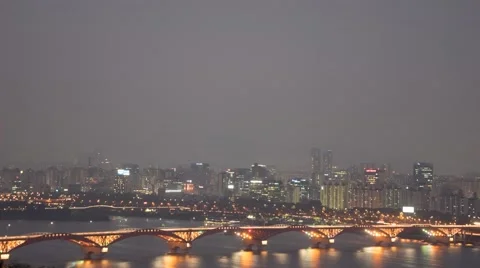 Seoul Korea August 2016. Haneul Park view. Stock Footage