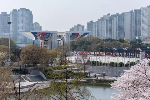 Seoul Olympic Park multi-functional complex located in the Songpa District .. Stock Photos