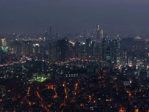 Seoul skyline sunset Stock-Footage 76479548