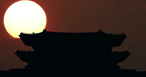 Seoul  Skyline Sunset Timelapse Stock Footage 117437834