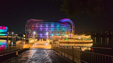 Seoul, South Korea - 3 Jun 2024 : Sebitseom Floating Island: Seoul's Dazzli.. 動画素材 301664853