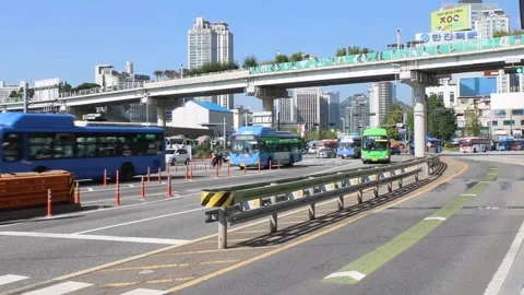 Seoul Station Traffic Stock Footage 170168631