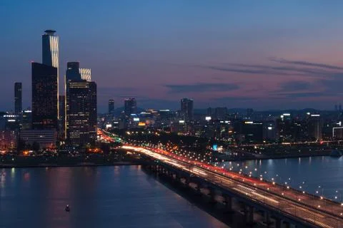 Seoul sunset Stock Photos