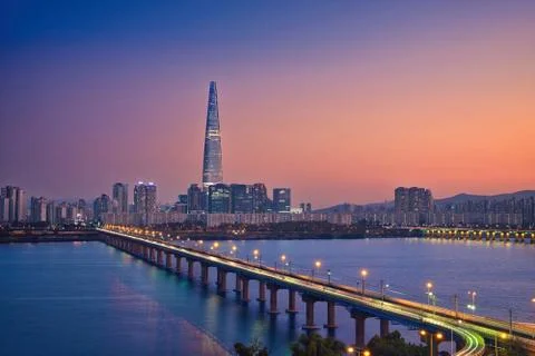 Seoul &amp; Sunset Stock Photos