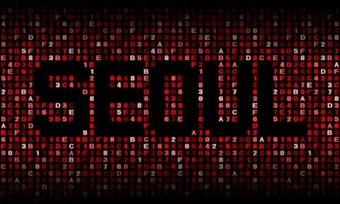 Seoul text on hex code illustration 스톡 일러스트